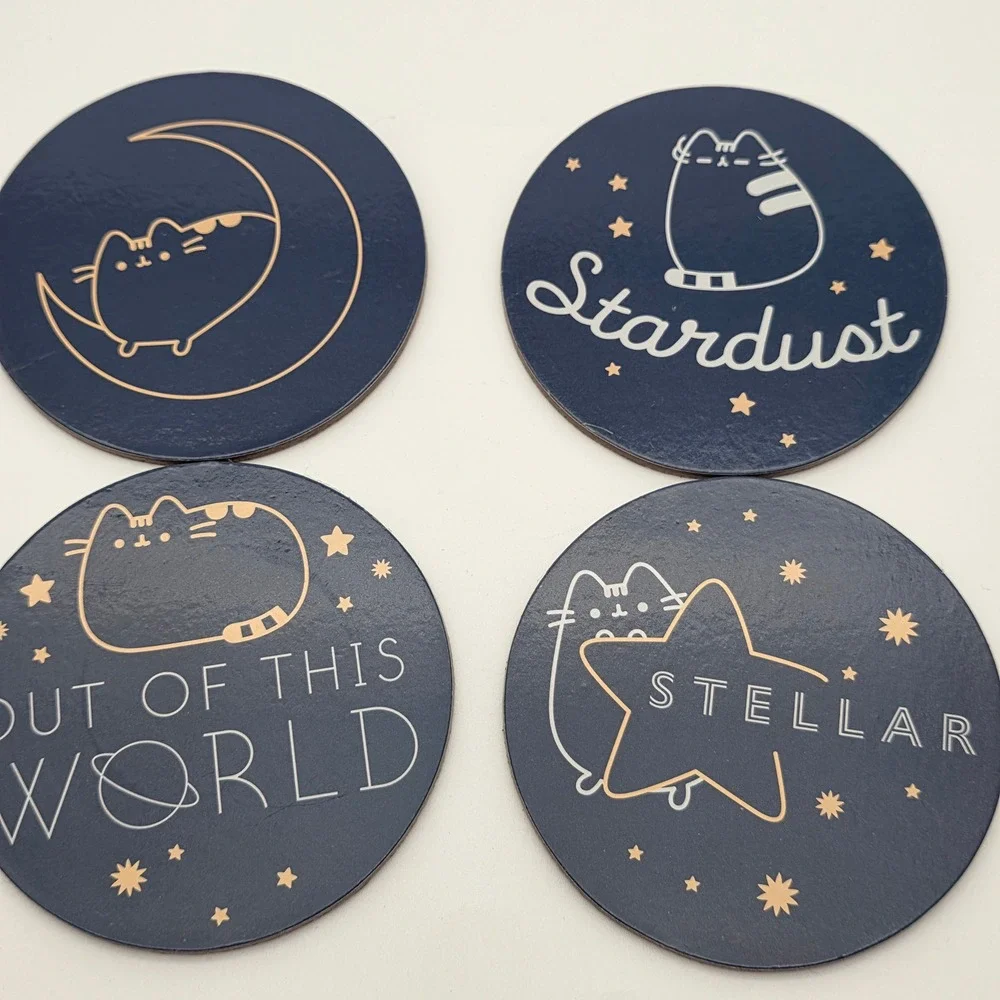 Pusheen Box Coaster Set Cork Navy  Celestial Space Out Of This World‎ Exclusive